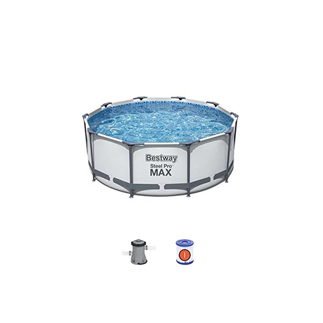 Social Piscina Desmontable Tubular Bestway Steel Pro MAX 305x100 cm con Depuradora Cartucho