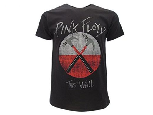 Pink Floyd – Camiseta original negra para pared con etiqueta y etiqueta de originalidad Negro
 L