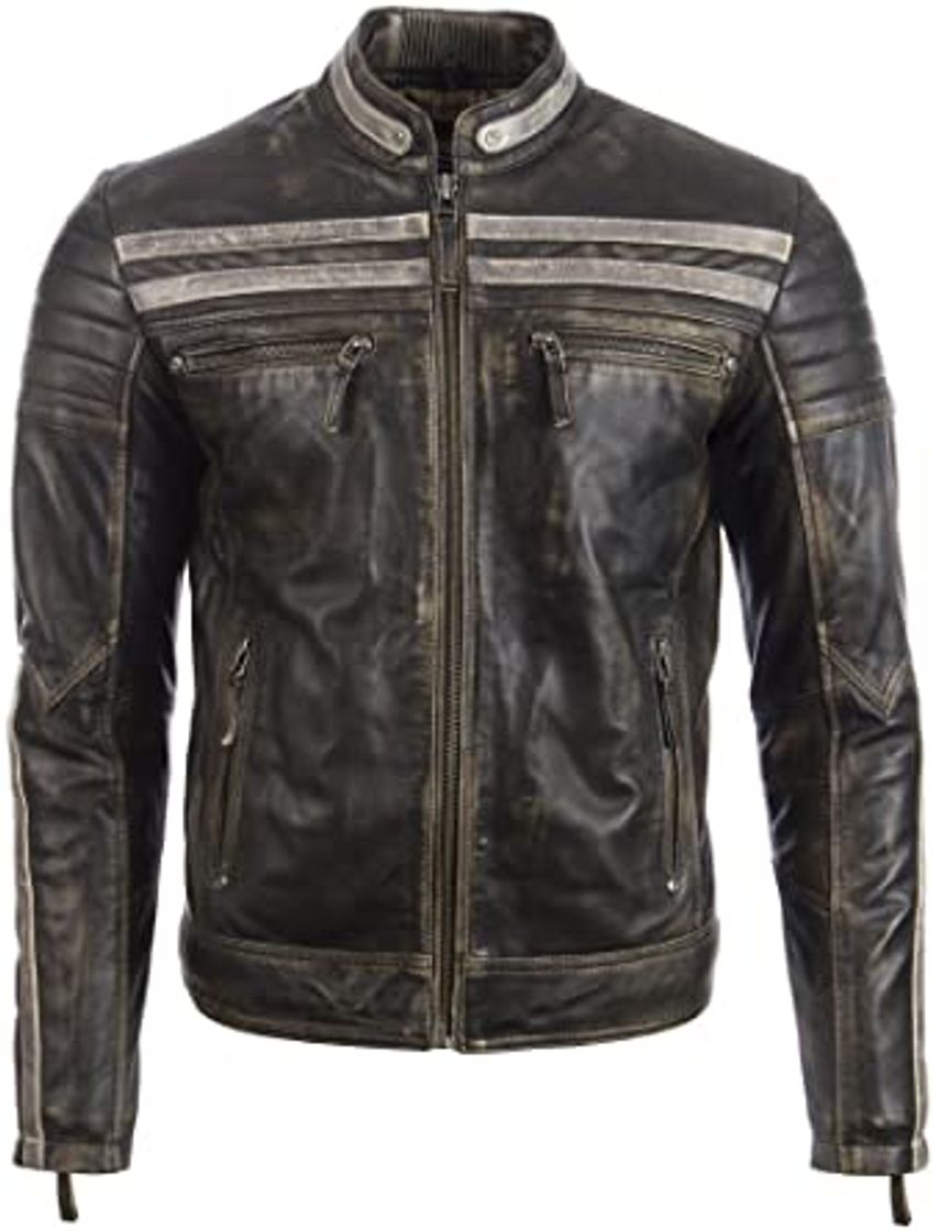 Fashion Aviatrix Hombres Cuero Autentico Especial Retro Moda Chaqueta