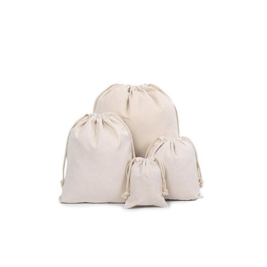 Z-synka Organic Cotton Muslin Produce Bags,Biodegradable Eco-Friendly Bags, Home and Vegetable Storage,