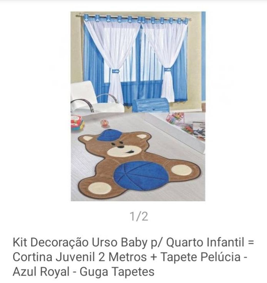 Moda Kit Decoração Urso Baby p/ Quarto Infantil = Cortina Juvenil 2 ...