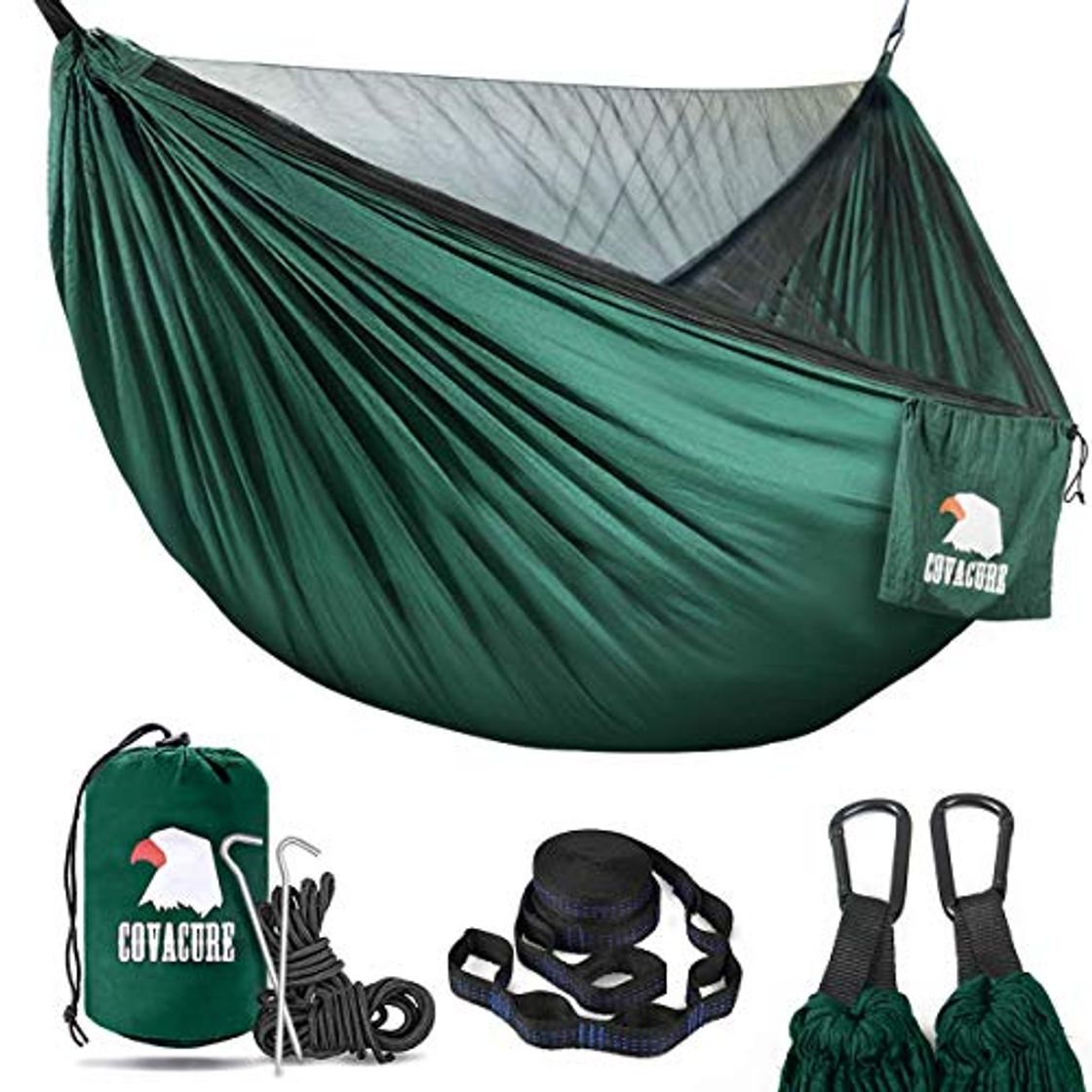 Producto COVACURE Hamaca de camping con mosquitera – Hamaca ultraligera para 2 personas