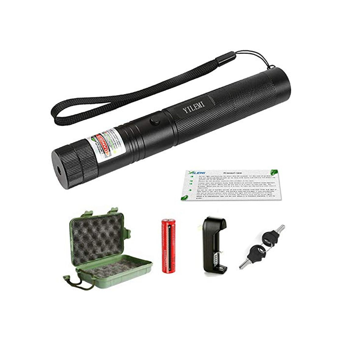 Product Puntero verde de alta potencia con batería recargable 18650 de haz visible de luz de presentador de luz