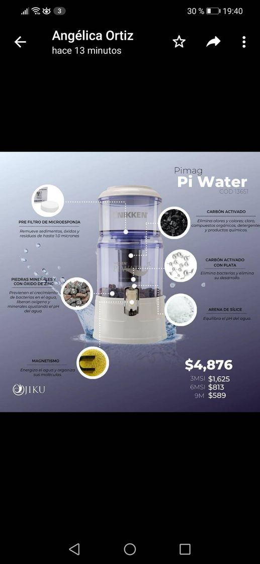 Social Sistemas de agua PiWater de Nikken.