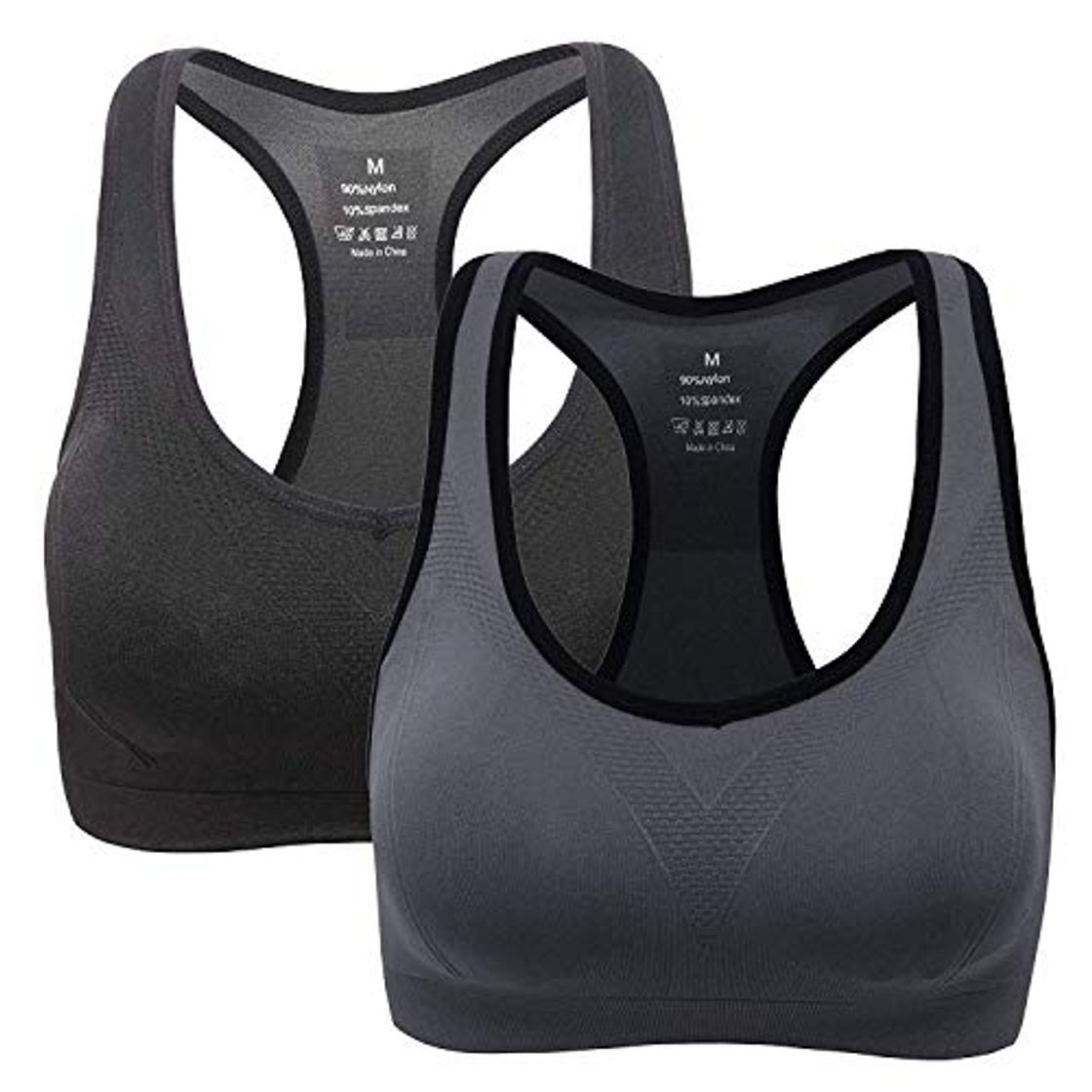 Moda Abollria Sujetador Deportivo para Mujeres, cómodos Suave y Almohadillas Extraíbles,Bra Deporte sin