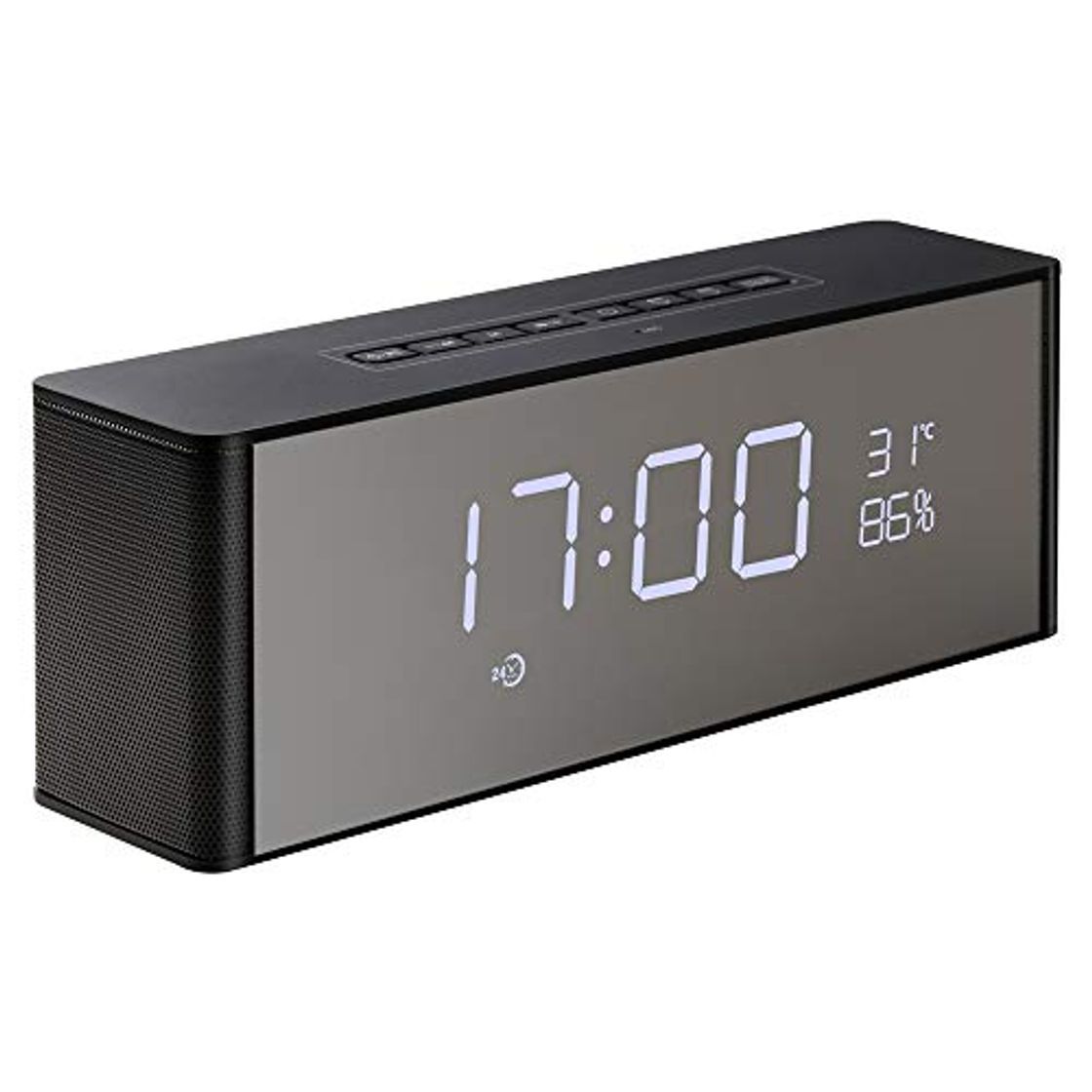 Social Altavoz Bluetooth Receptor Altavoz inalámbrico portátil para teléfono Computadora Soporte TF FM Reloj Reino Unido Negro caixa de som