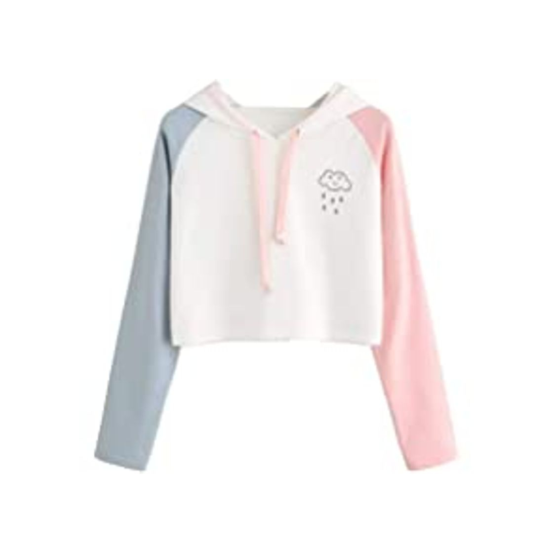 Social K-youth Mujer Sudaderas Cortas, Letras Mujer Sudaderas con Capucha Manga Larga Sudaderas