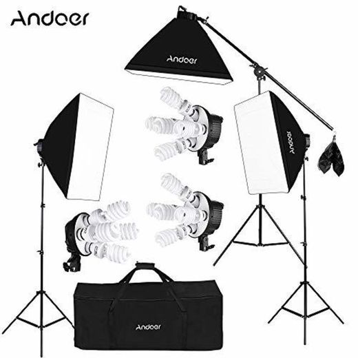 Andoer Softbox Kit de Iluminación para Photo Studio Video,