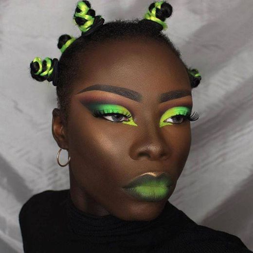 neon makeup💚