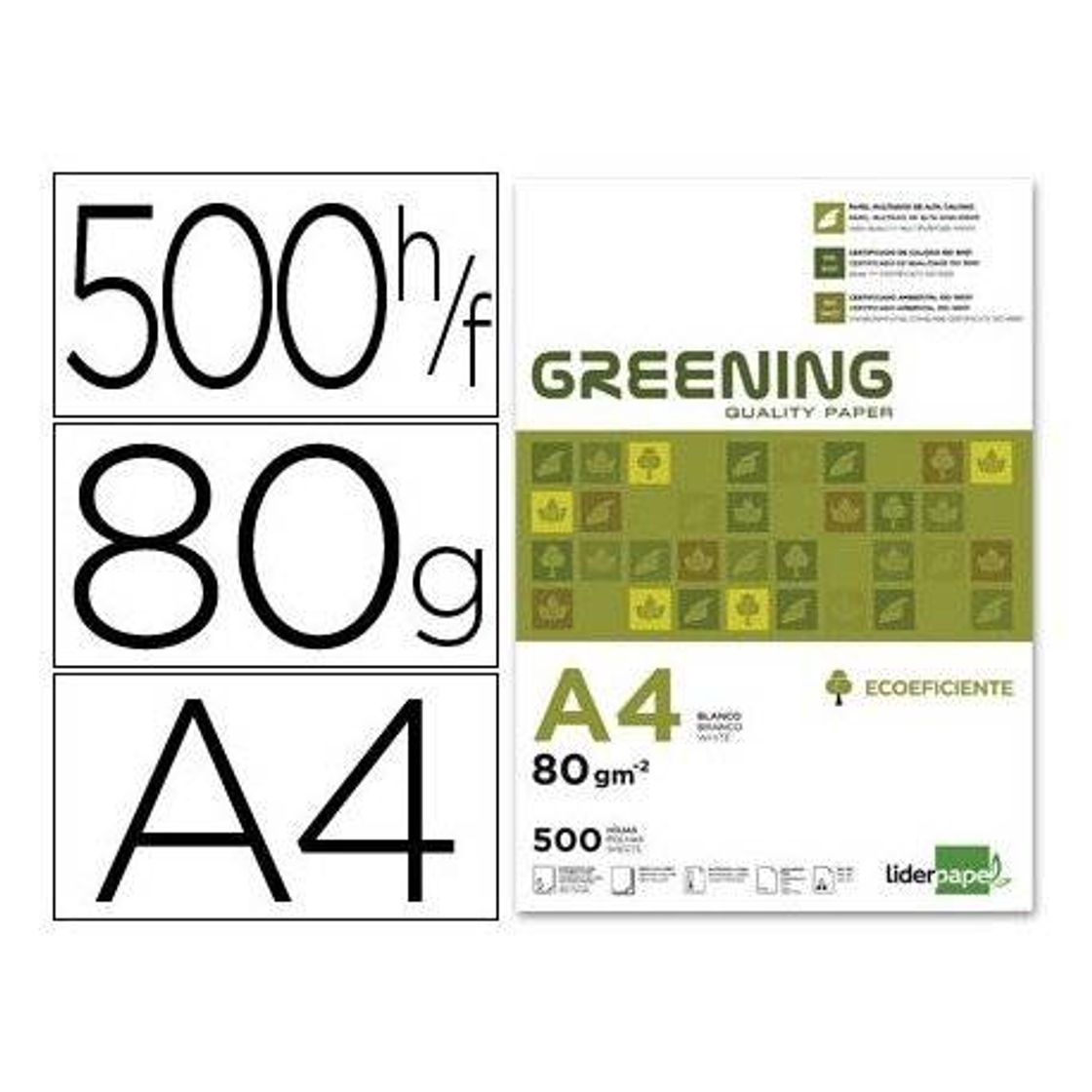 Fashion Papel Din A4 Greening 80gr 500 Hojas (29591) - Materialescolar.es