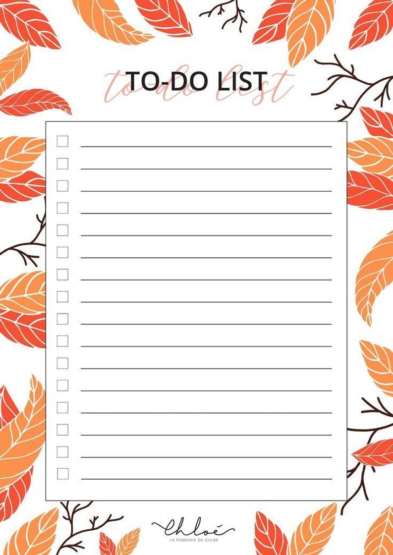 Fashion To do list 