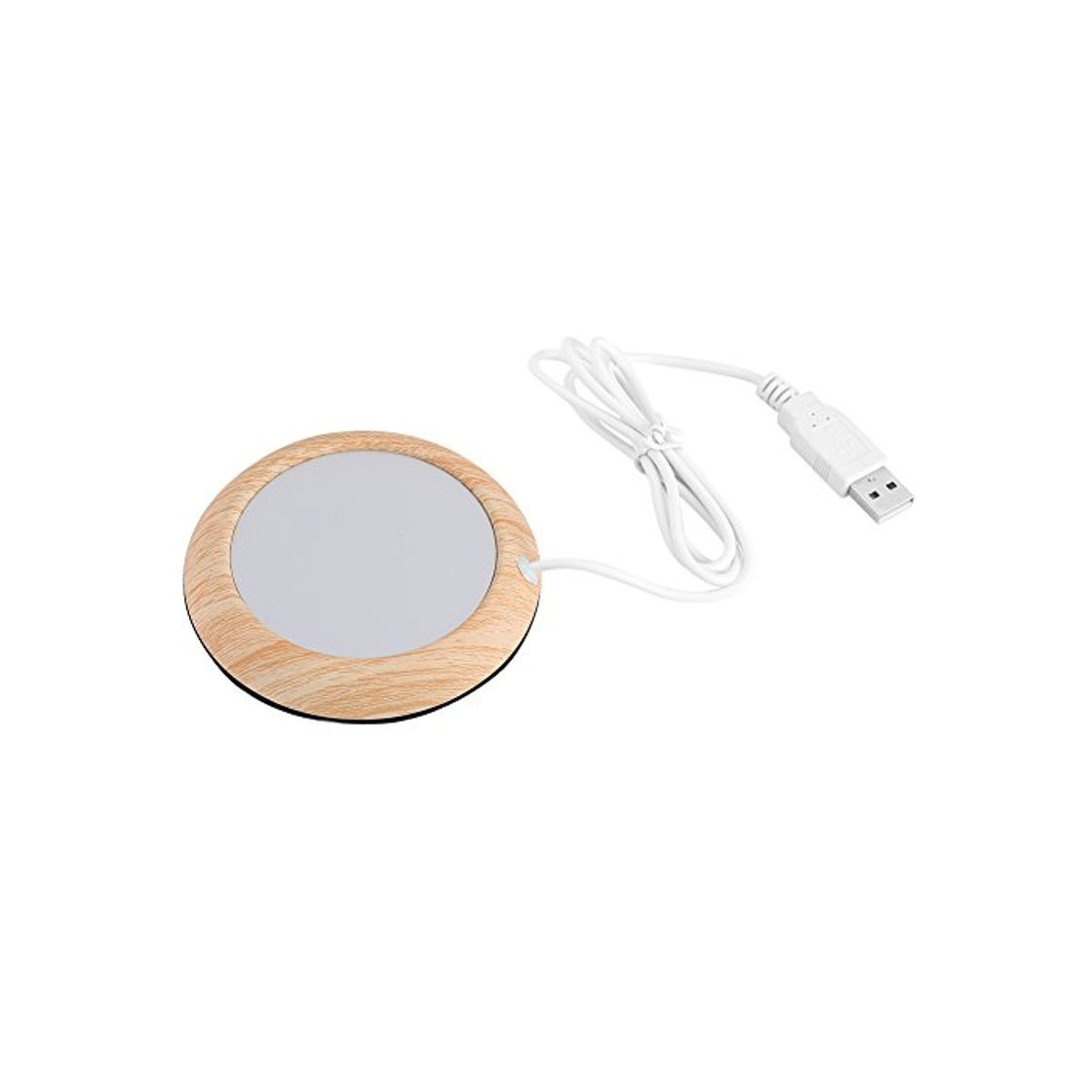 Social Fdit Calentador de Taza Posavasos Calentable Creativo USB Aislamiento de Madera Copa