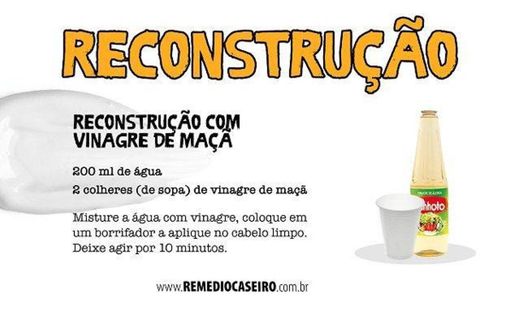 Reconstrução com vinagre 🤔