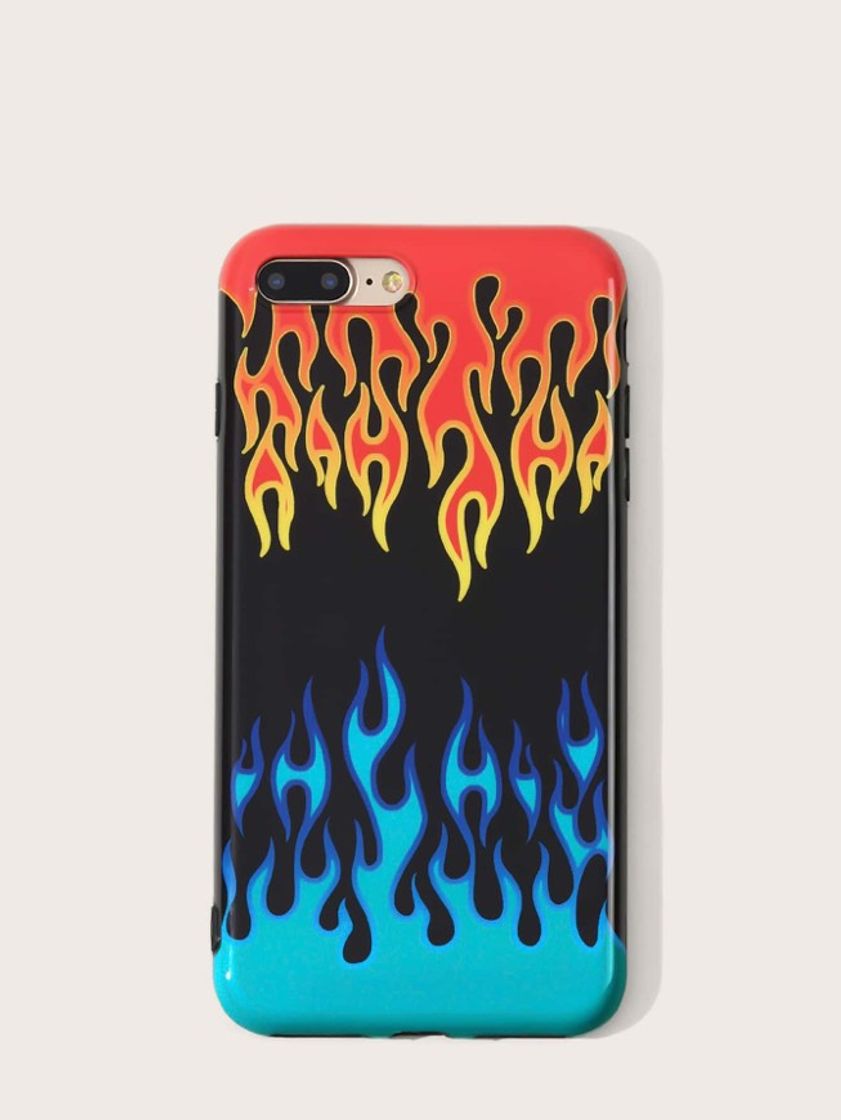 Fashion Funda de iPhone con estampado de fuego 