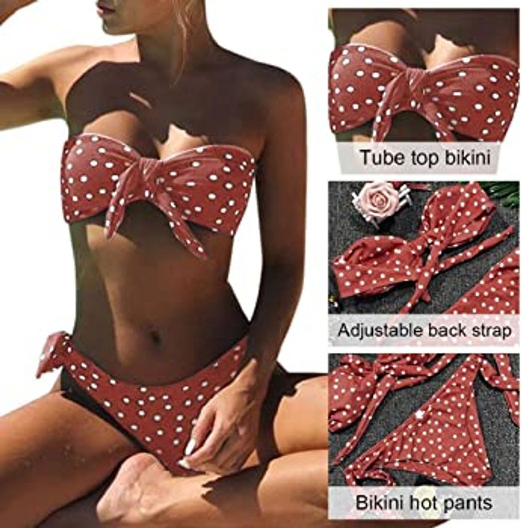 Social UMIPUBO Bikini Mujer Dos Piezas Ropa con Estampado de Lunares Push-Up Traje