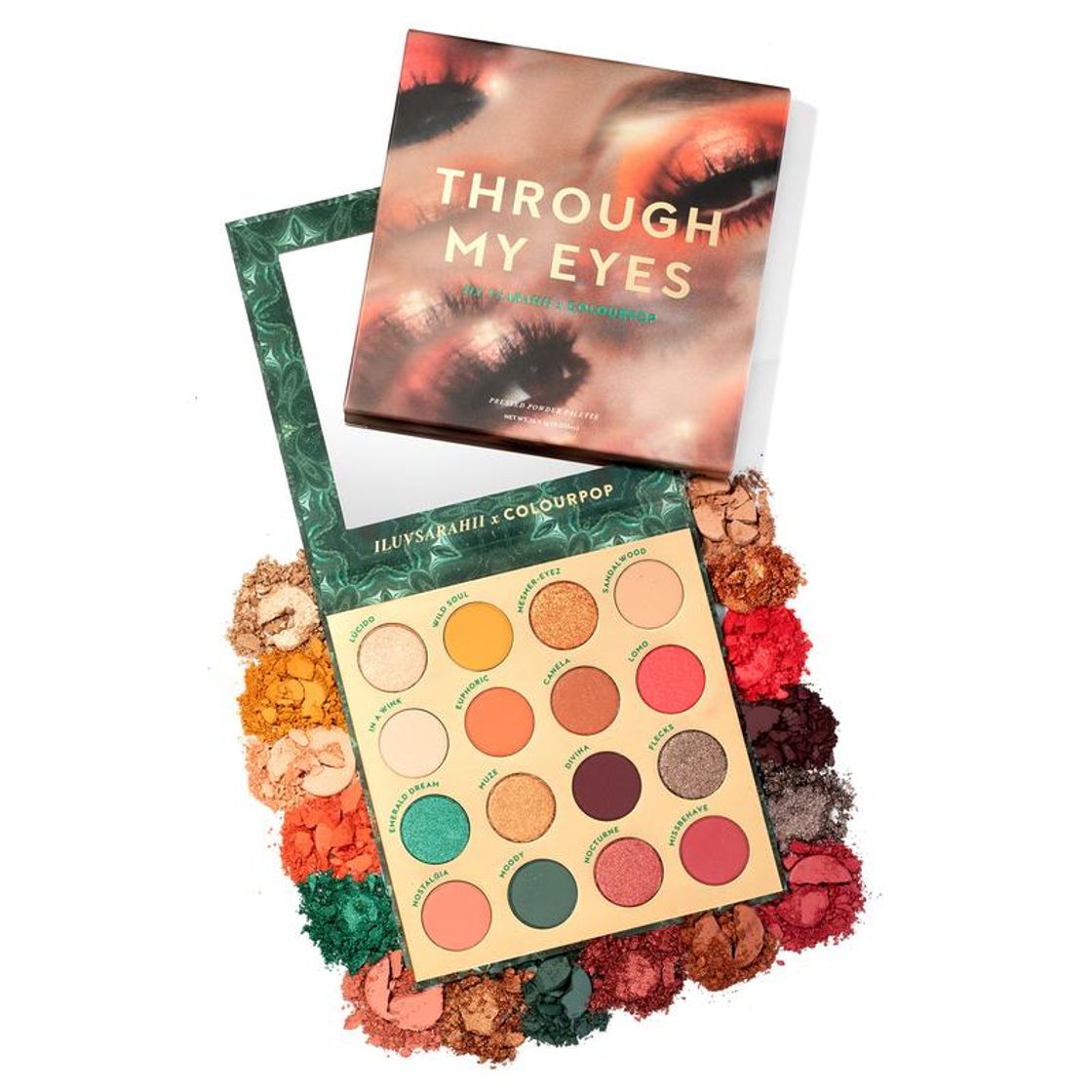 Moda Through My Eyes Green & Warm Neutral Eyeshadow Palette 