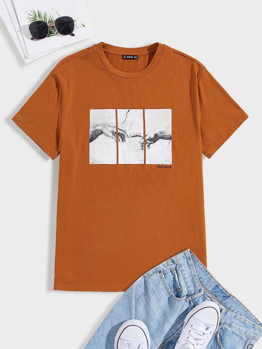 Social Camiseta de hombre con estampado 