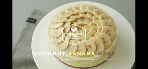 Coconut banana mousse cake- The cooking tree