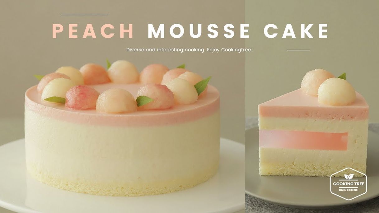 Fashion Peach mousse cake - The cooking tree