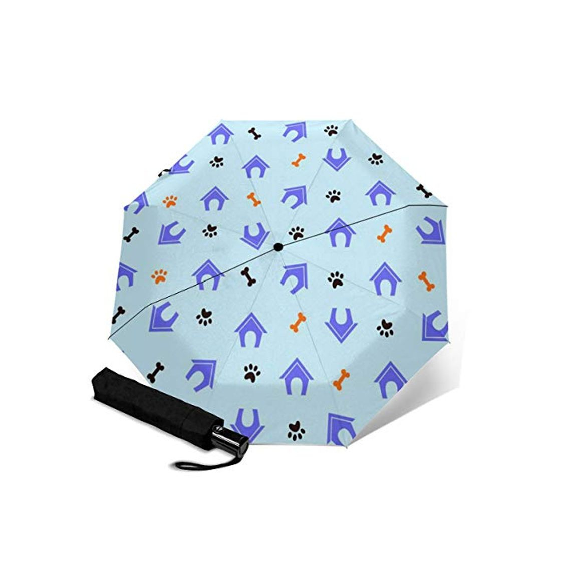 Producto Casinha Dog Paw Double Layer Inverted Umbrellas Reverse Folding Umbrella Windproof UV Protection Big Straight Umbrella for Car Rain Outdoor