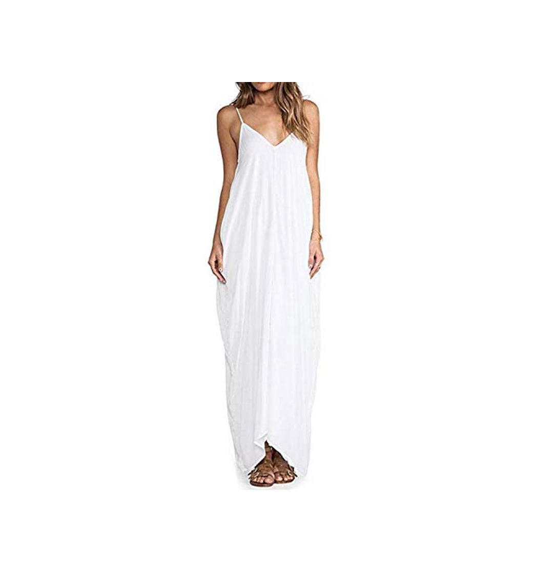 Products ZANZEA - Vestido largo de verano para mujer con cuello en V