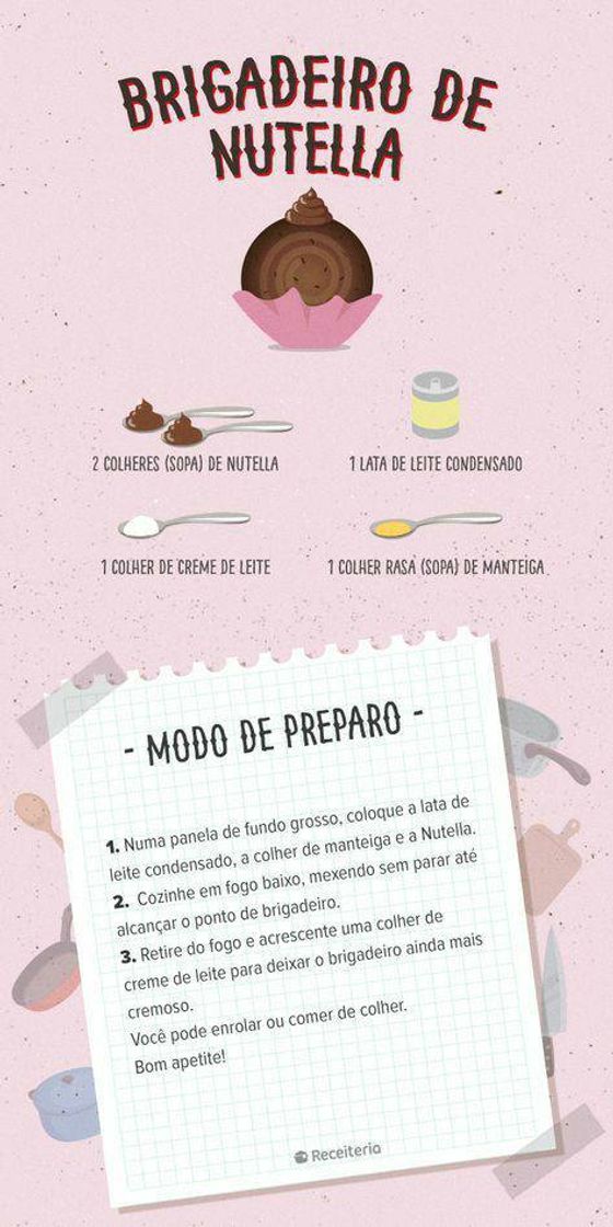 Moda receita brigadeiro de nutella