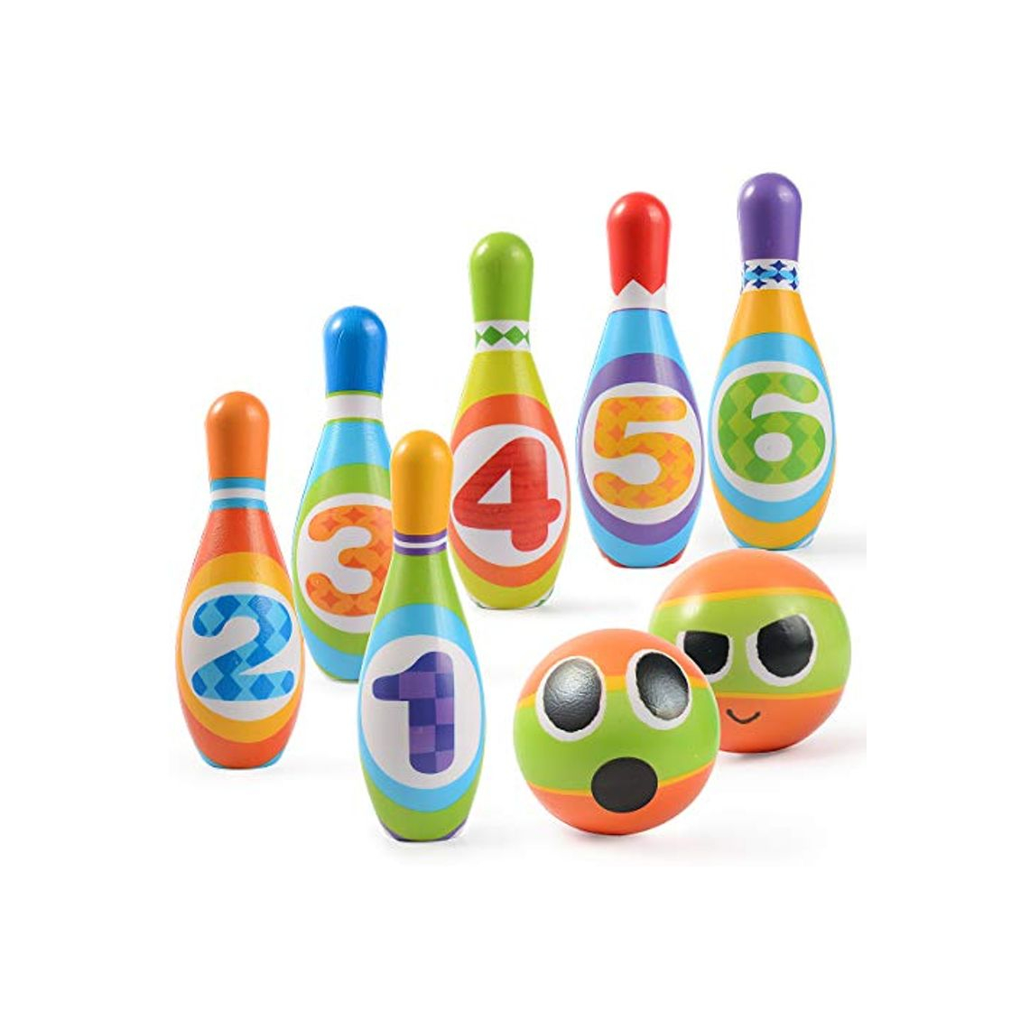 Products Ulikey Juego de Bolos para Niños con 6 Alfileres y 2 Bolas,