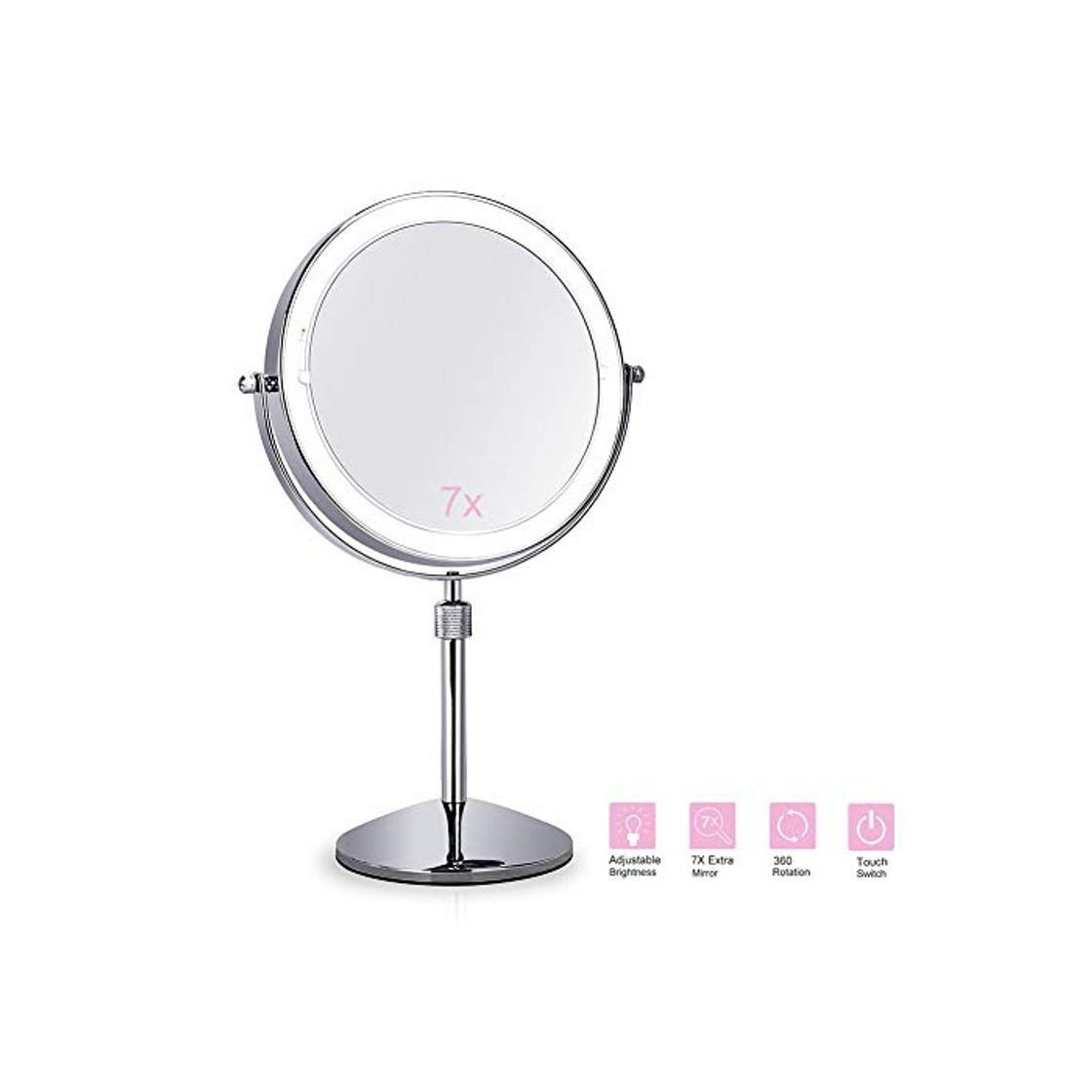 Producto XIFIRY Espejo de maquillaje de mesa con luces LED, 1x