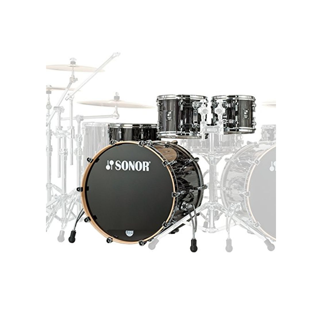 Product Sonor ProLite PL 12 Stage 3 Ebony White Stripes · Batería