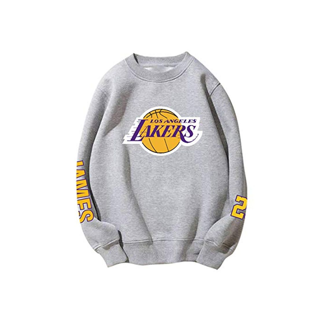 Fashion Lakers James Sudaderas de Baloncesto para Hombres y Mujeres Camisa de Manga Larga suéter de Cuello Redondo