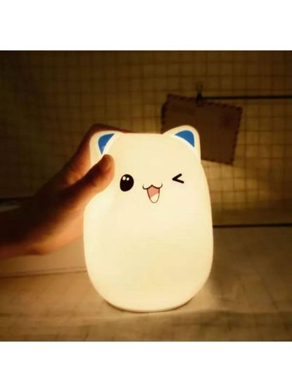 Luminária Silicone De Gatinho Touch nas americanas