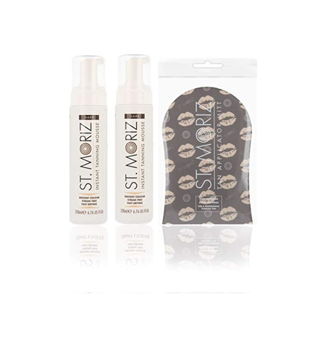 Product St Moriz Mousse autobronceador instantáneo oscuro con guante de bronceado Pack de