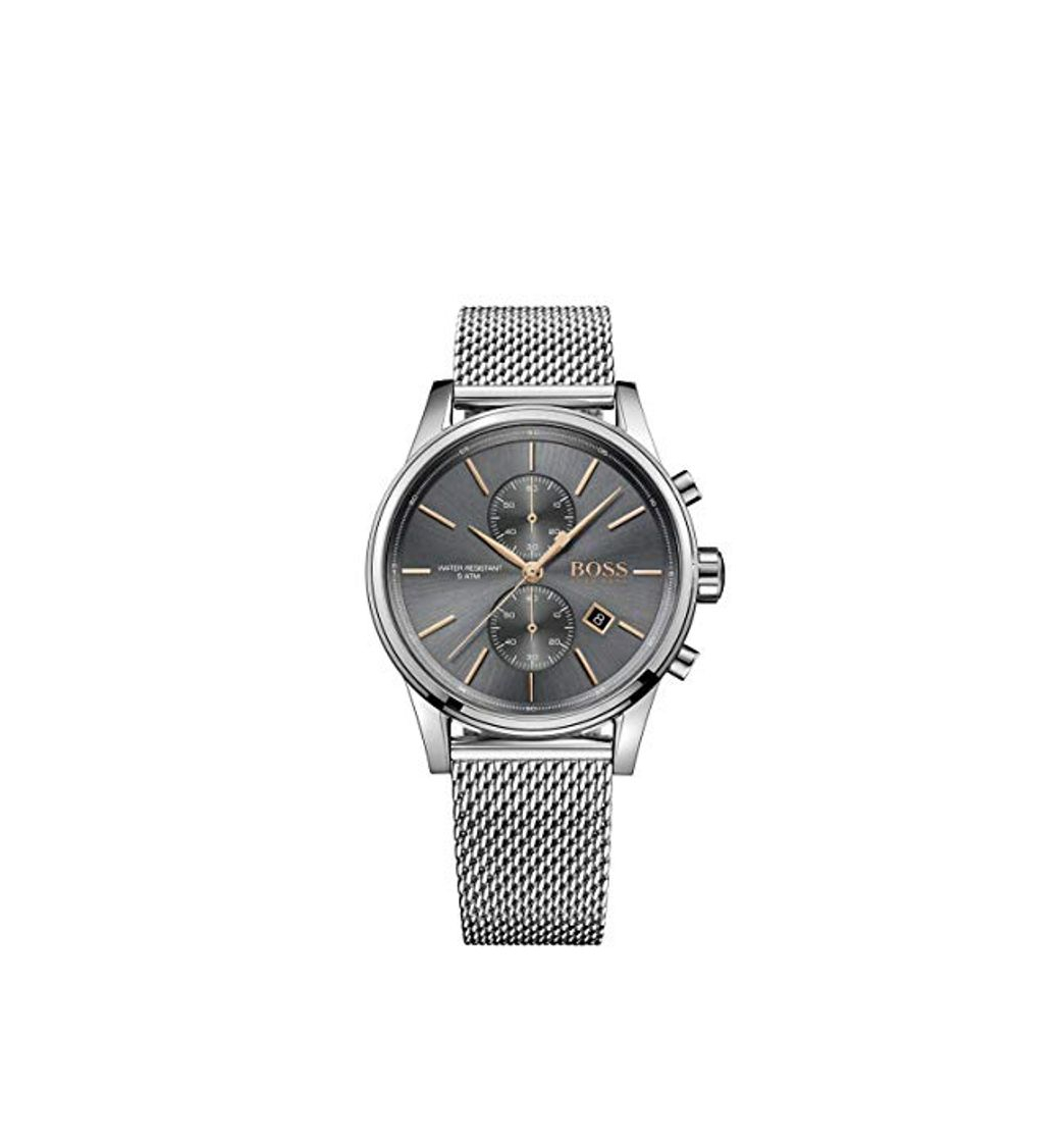 Social Hugo BOSS Reloj Cronógrafo para Hombre de Cuarzo con Correa en Acero Inoxidable 1513440