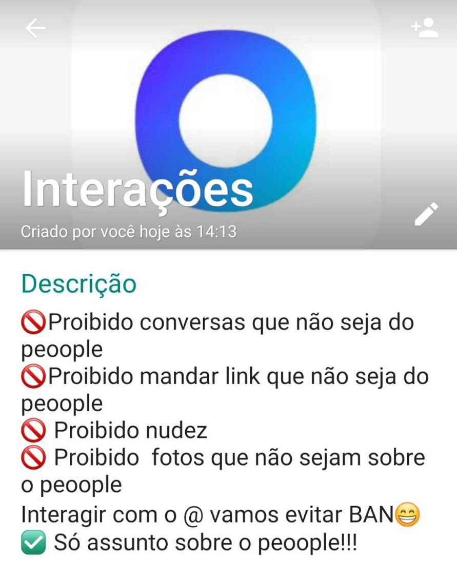 Moda Grupo de Interações!!!