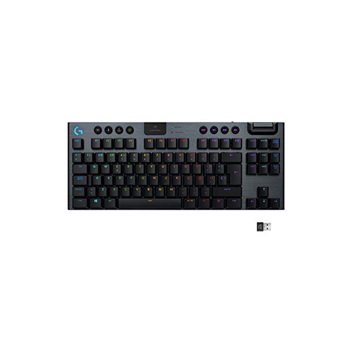 Logitech G915 TKL Teclado mecánico sin Teclado numérico RGB con tecnología inalámbrica