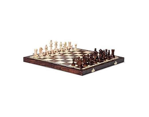 Brand New Hand Crafted Tournament 76 Wooden Chess Set 39cm x 39cm