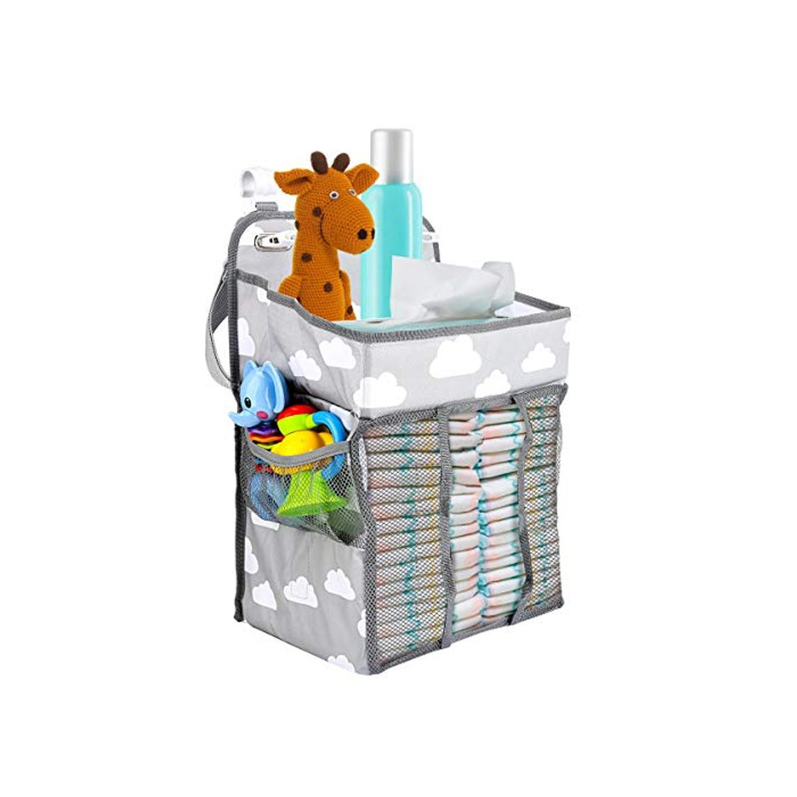 Social Zwini Baby Nursery Organizer Colgante portátil Pañal Pañal Caddy Organizador Muitifuctional Pañal