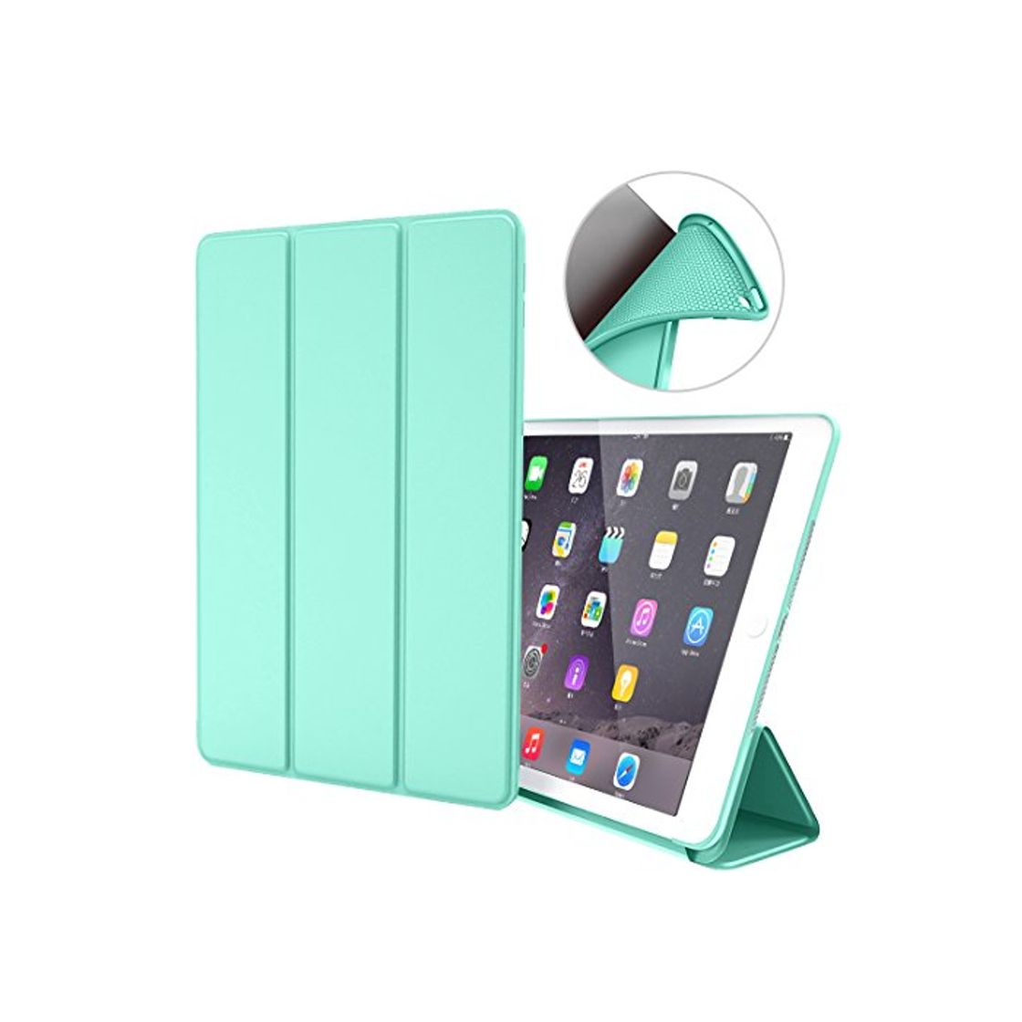 Social iPad Air 1 Funda, GOOJODOQ Ligero Smart Case Cover con Magnetic Auto