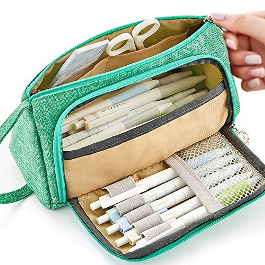 Producto AidShunN Multifuncional Estuche de lápices de Gran Capacidad Bolsa de Lona Premium Bolsa de lápiz Organizador de papelería para niña