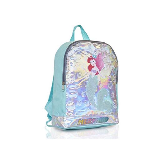 Disney Mochila Escolar Niña Con Diseño Holográfico Princesa Disney La Sirenita Ariel