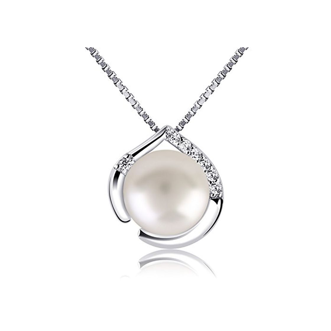 Social B.Catcher Perla Collar Mujer Plata de Ley 925 con Para Originales Cadena