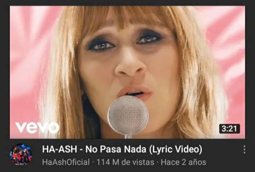 HA-ASH - No Pasa Nada (Lyric Video) - YouTube