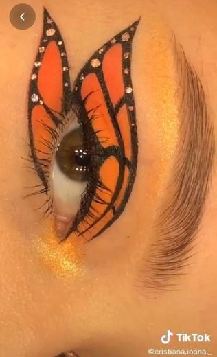 Maquillaje de mariposa monarca 🦋