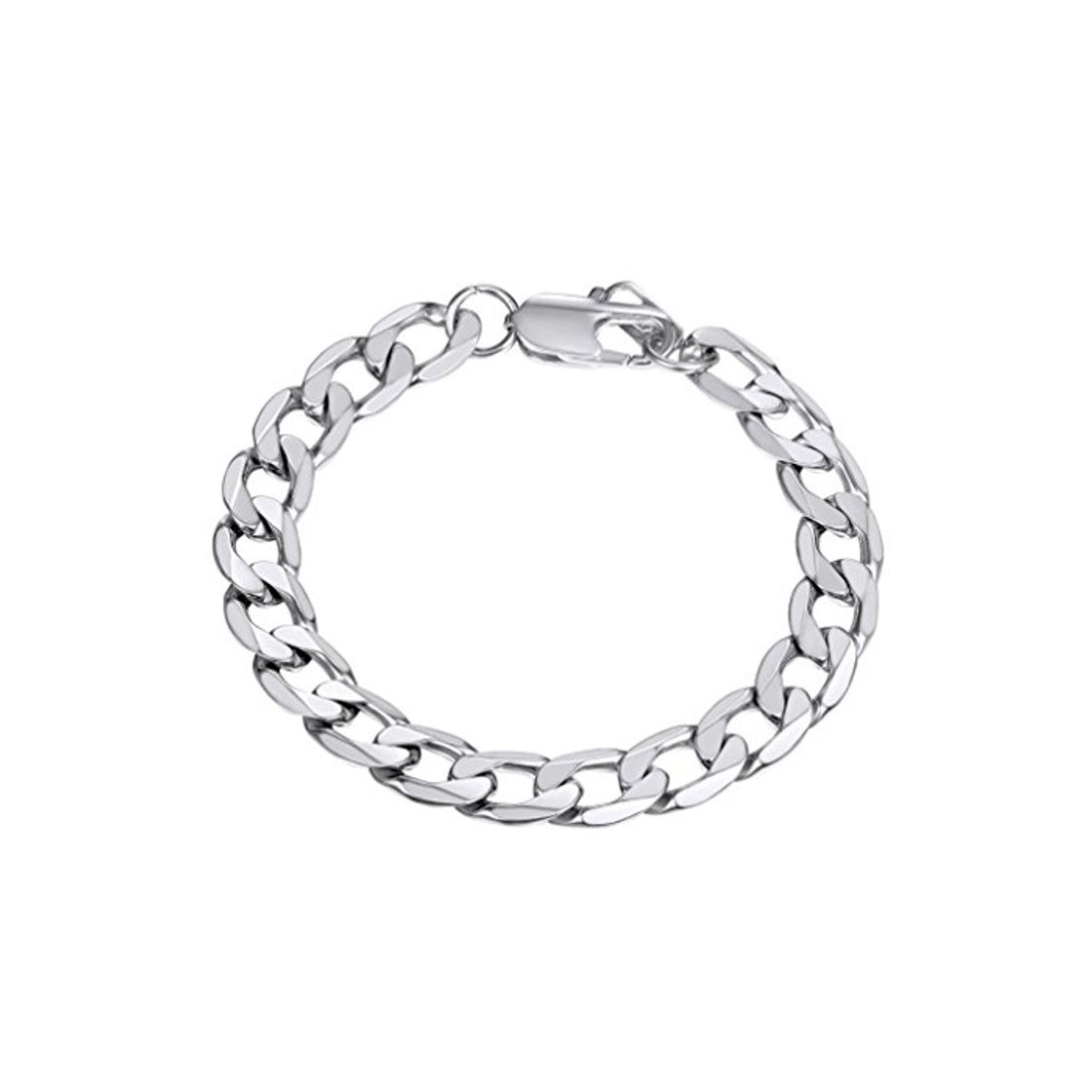 Moda PROSTEEL 9mm Pulsera Hombre de Cadena Cubana de Acero Inoxidable 19cm