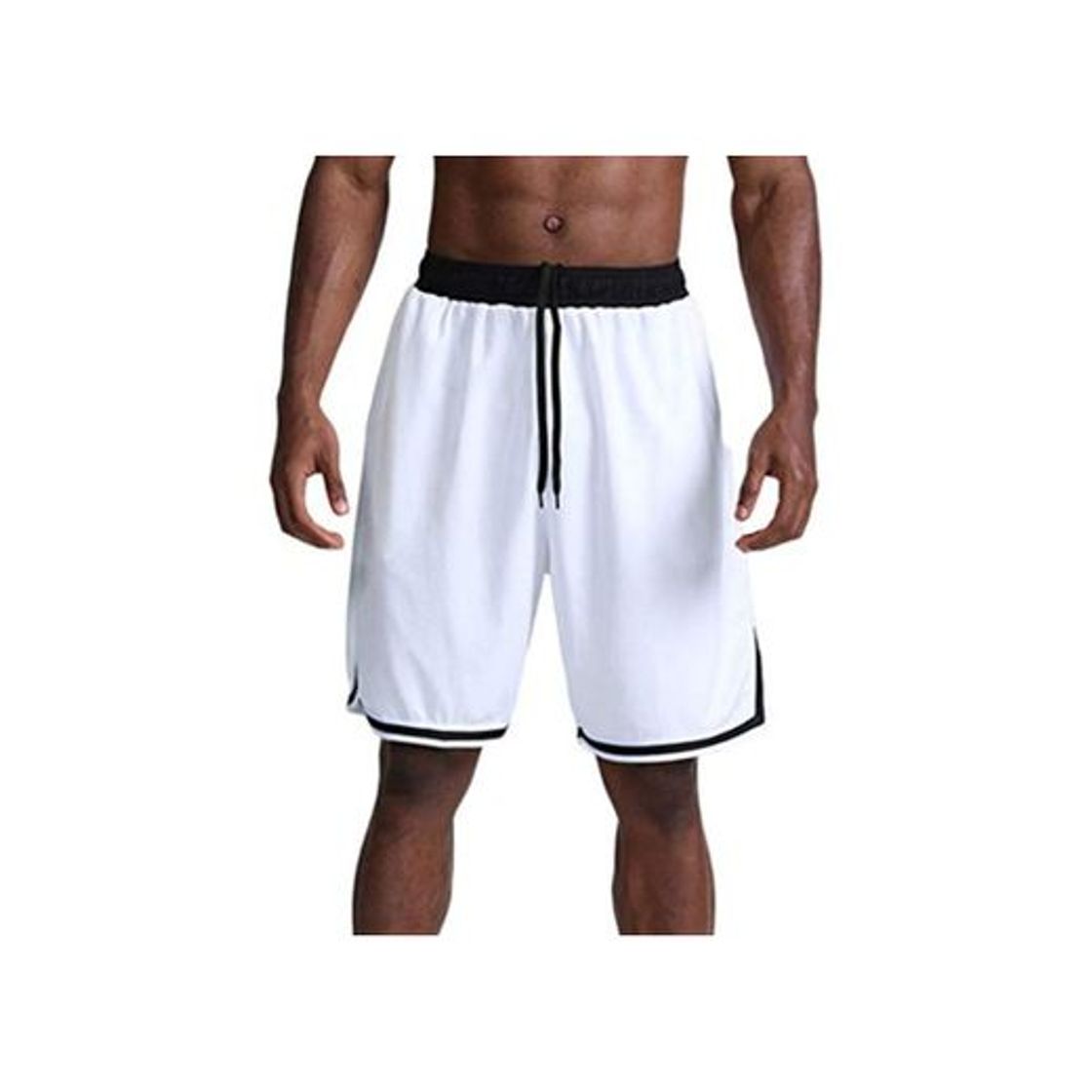 Fashion Pantalón Corto De Baloncesto para Hombre Deporte Secado Rápido Blanco XL