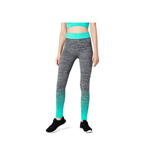 FM London Crop Top and Leggings Conjunto Ropa Deportiva, Turquesa