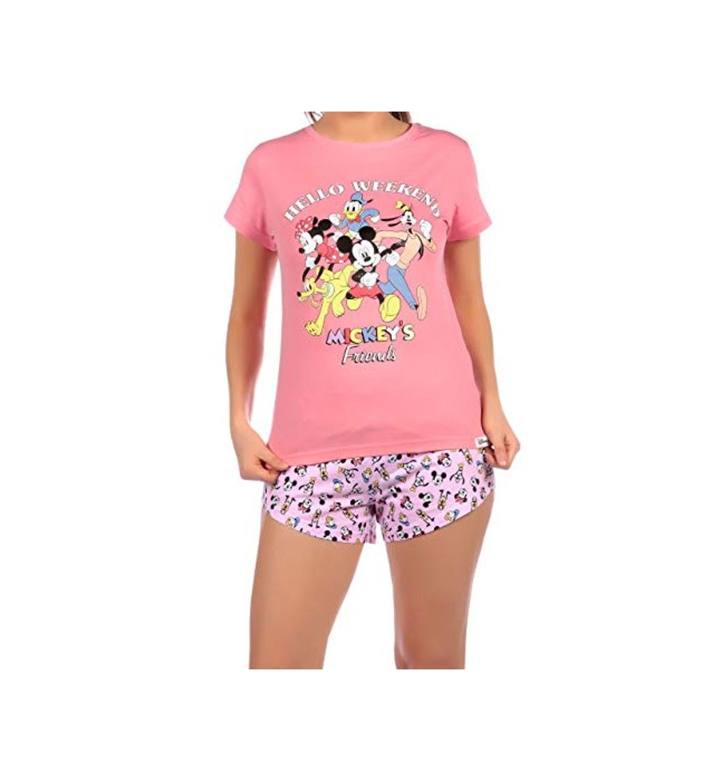 Social Disney Pijama para Mujer Mickey Mouse Minnie Mouse y y Amigos Rosa Large
