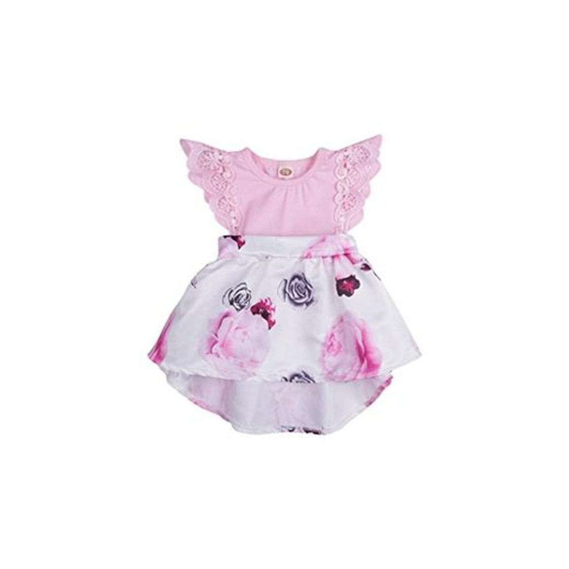 Products K-youth Vestido Bebé Niña Vestido Sin Mangas Encaje Floral Tutú Princesa Vestido