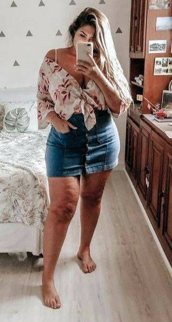 Social Saia jeans com croped