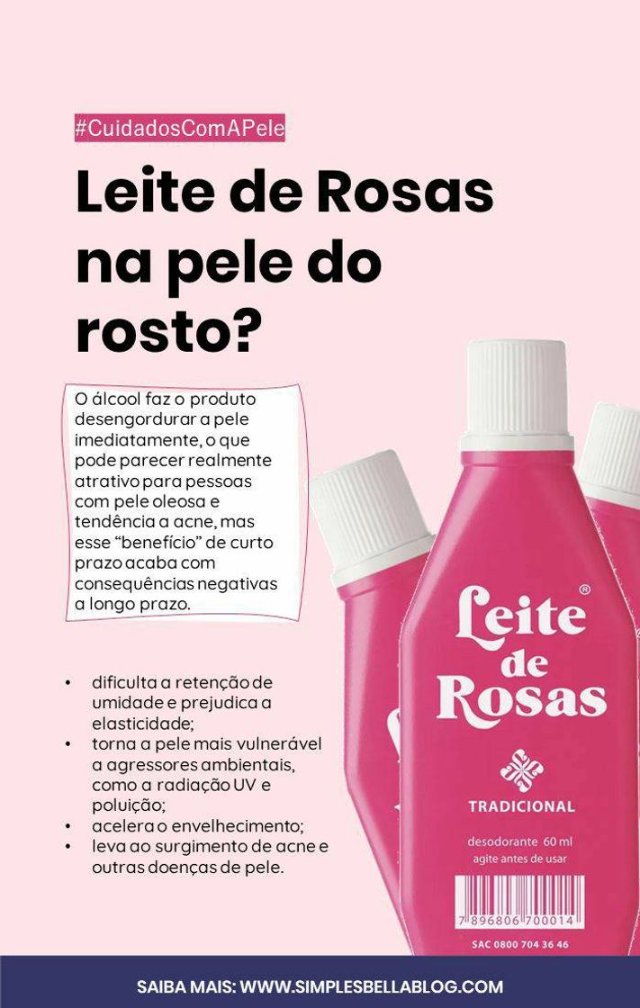 Moda Você nunca deve usar leite de rosa no rosto saiba porque 